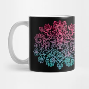 Ombre Folk Art Doodle Mug